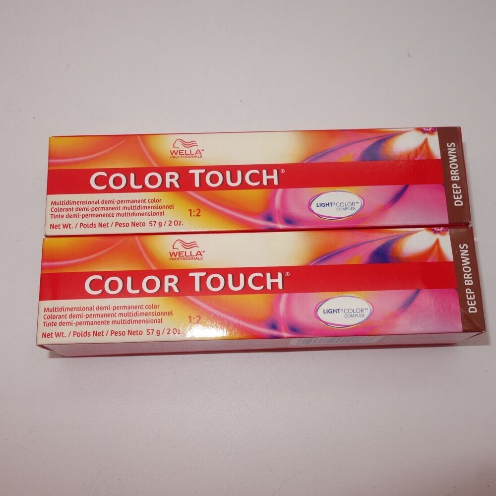 2 boxes Wella Color Touch Demi-Permanent 10/73 Lightest Blonde/Brown Gold